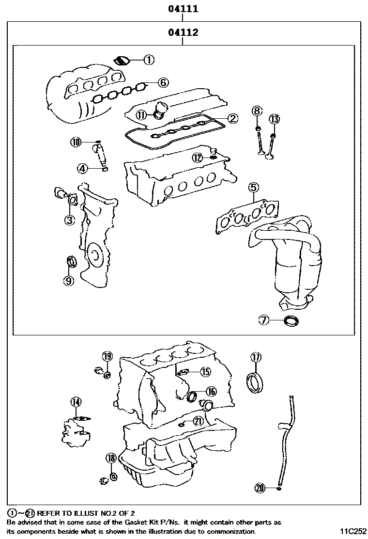 1103 — ENGINE OVERHAUL GASKET KIT