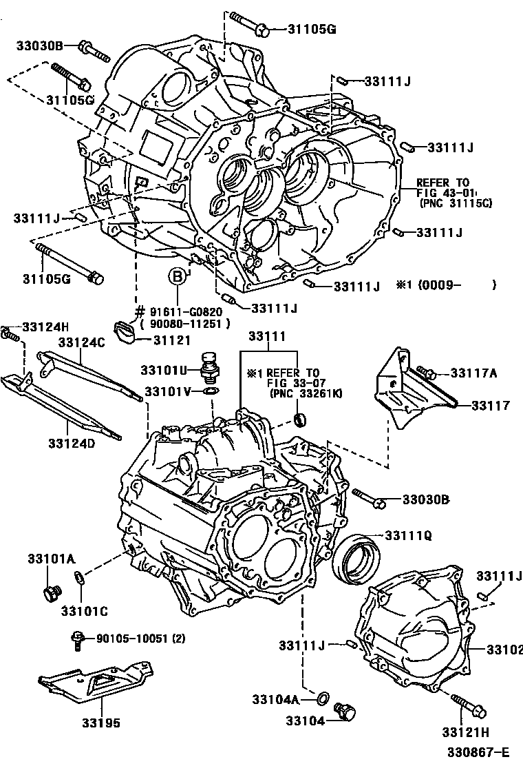 3302 — CLUTCH HOUSING & TRANSMISSION CASE (MTM)