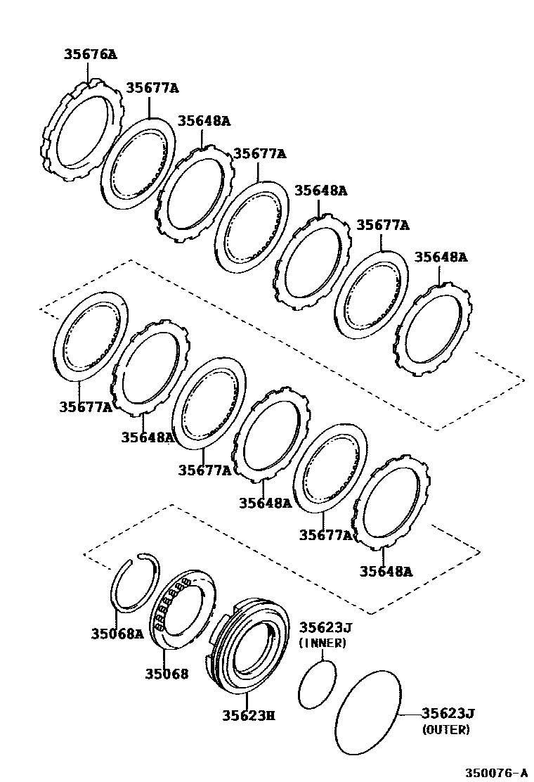 3509 — BRAKE NO.3, 1ST & REVERSE BRAKE (ATM)