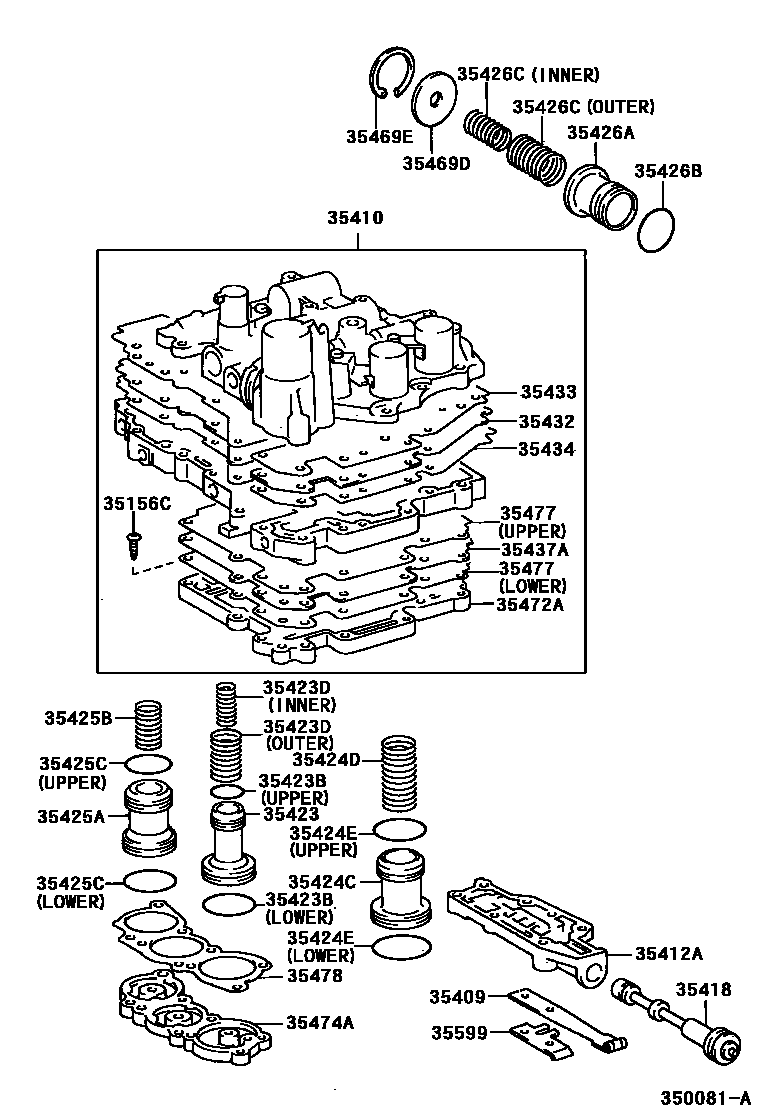 3512 — VALVE BODY & OIL STRAINER (ATM)