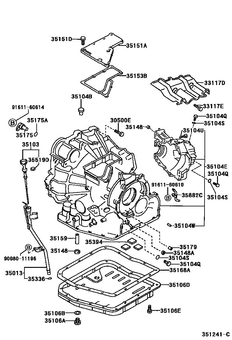 3503 — TRANSMISSION CASE & OIL PAN (ATM)