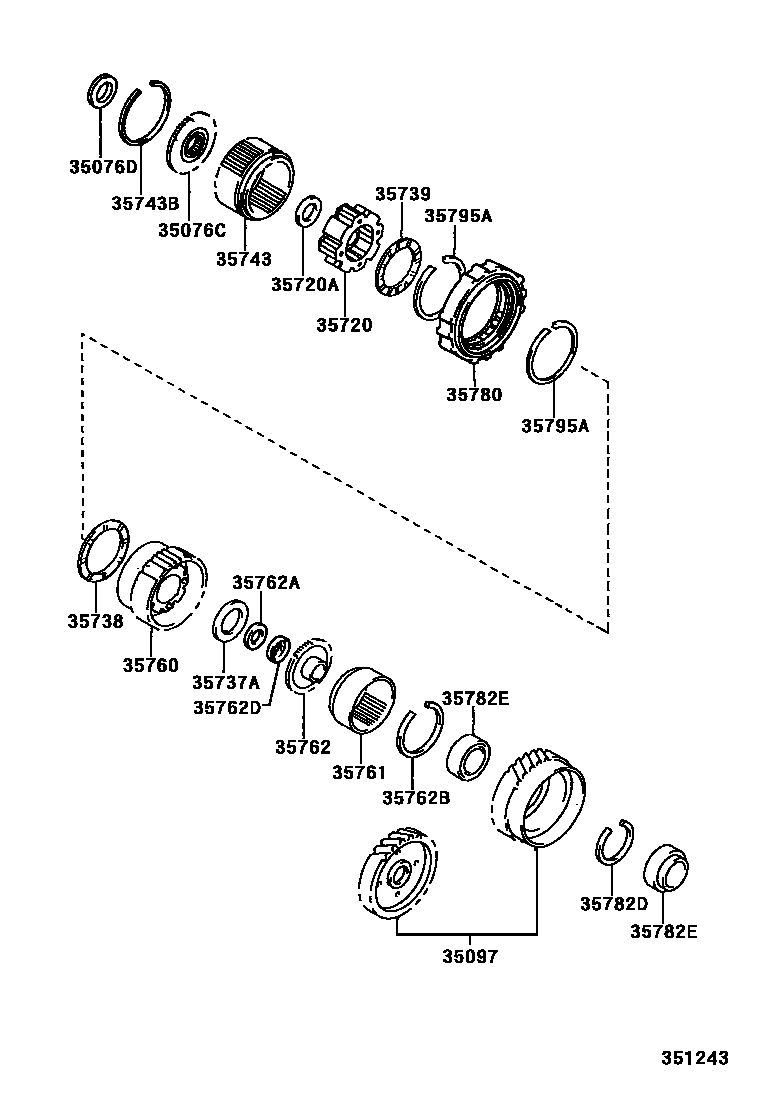 3510 — PLANETARY GEAR, REVERSE PISTON & COUNTER GEAR(ATM)