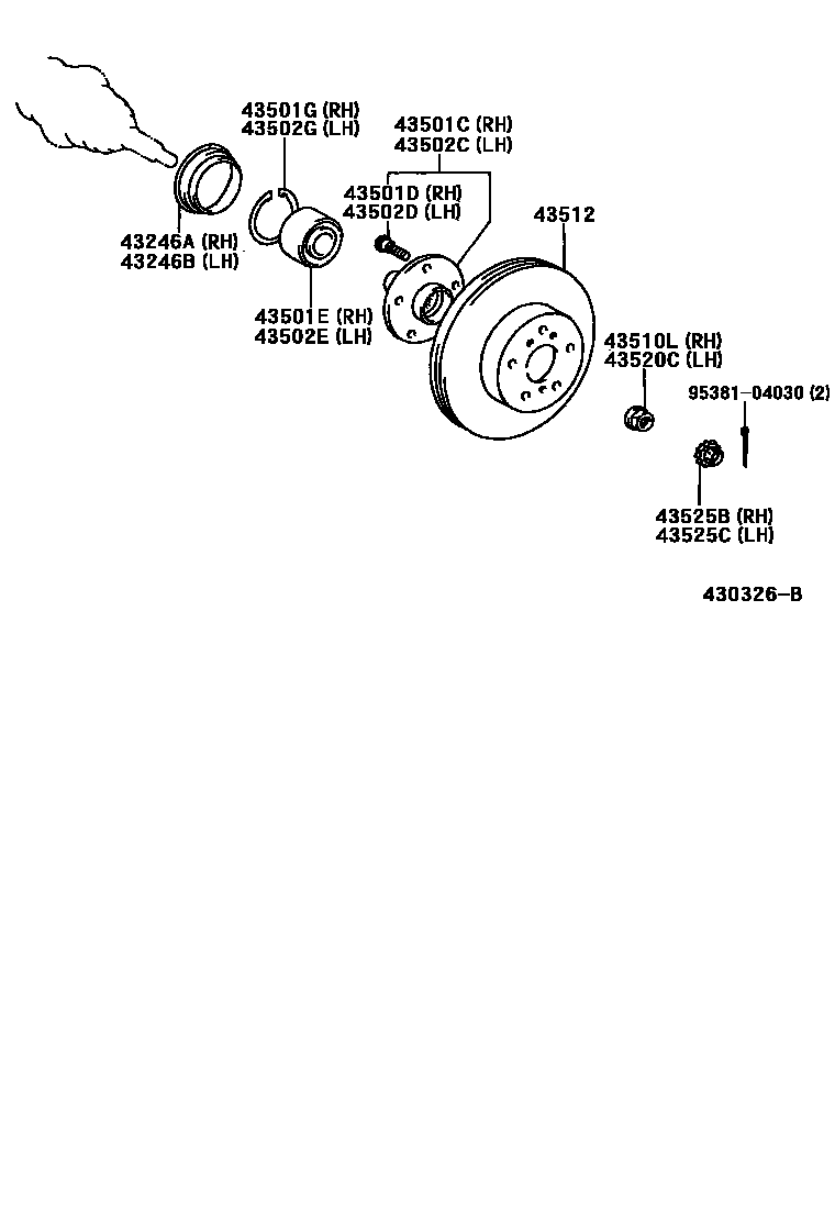 4303 — FRONT AXLE HUB