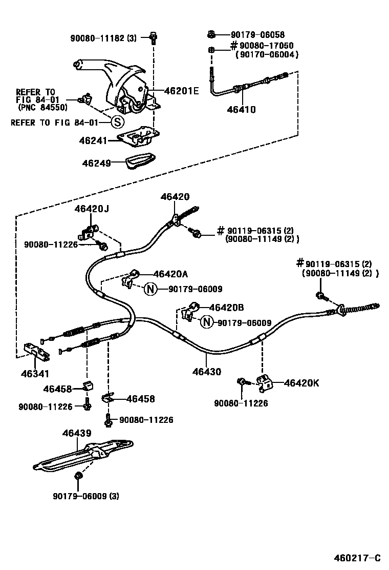 4601 — PARKING BRAKE & CABLE