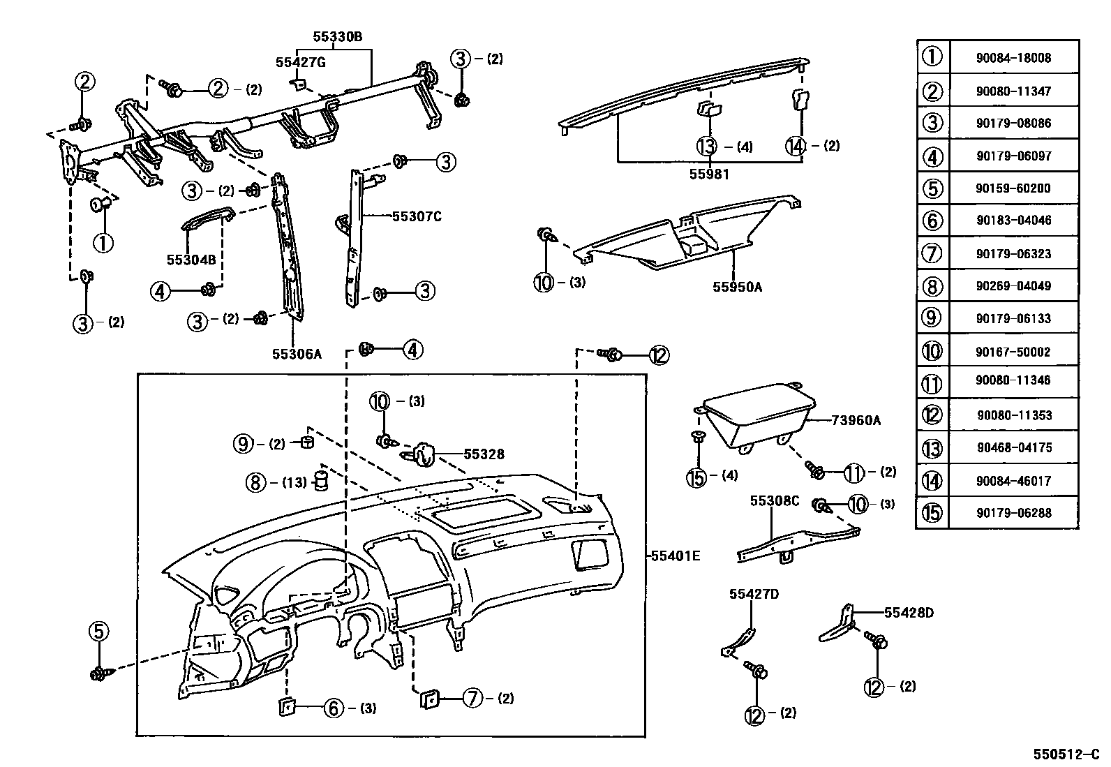 5501 — INSTRUMENT PANEL & GLOVE COMPARTMENT