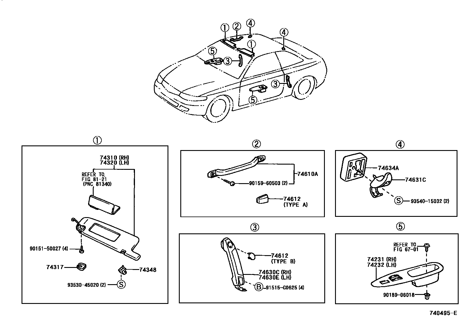 7401 — ARMREST & VISOR