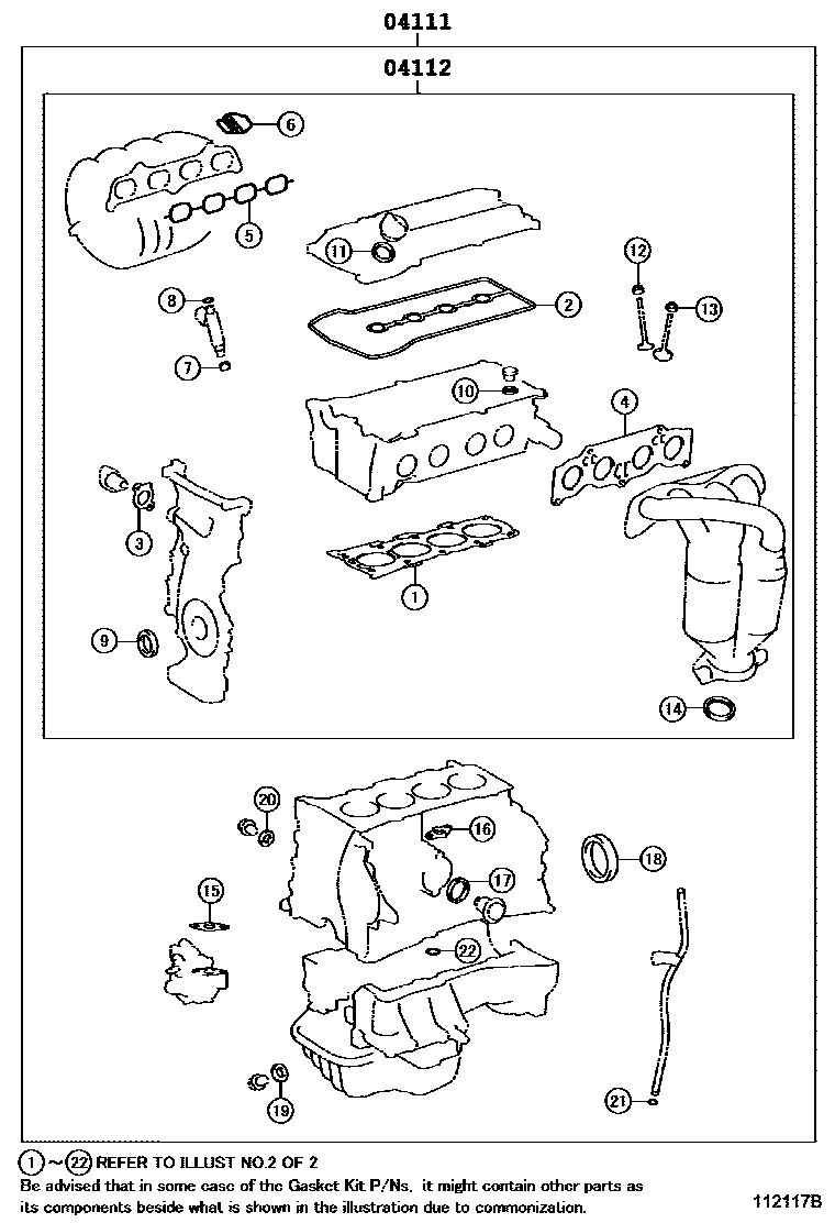 1103 — ENGINE OVERHAUL GASKET KIT