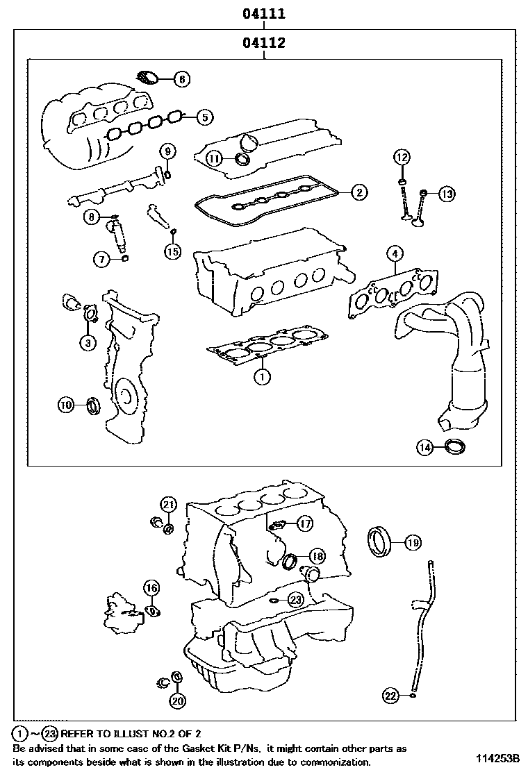 1103 — ENGINE OVERHAUL GASKET KIT