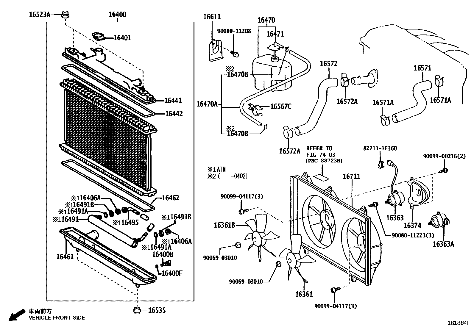 1603 — RADIATOR & WATER OUTLET