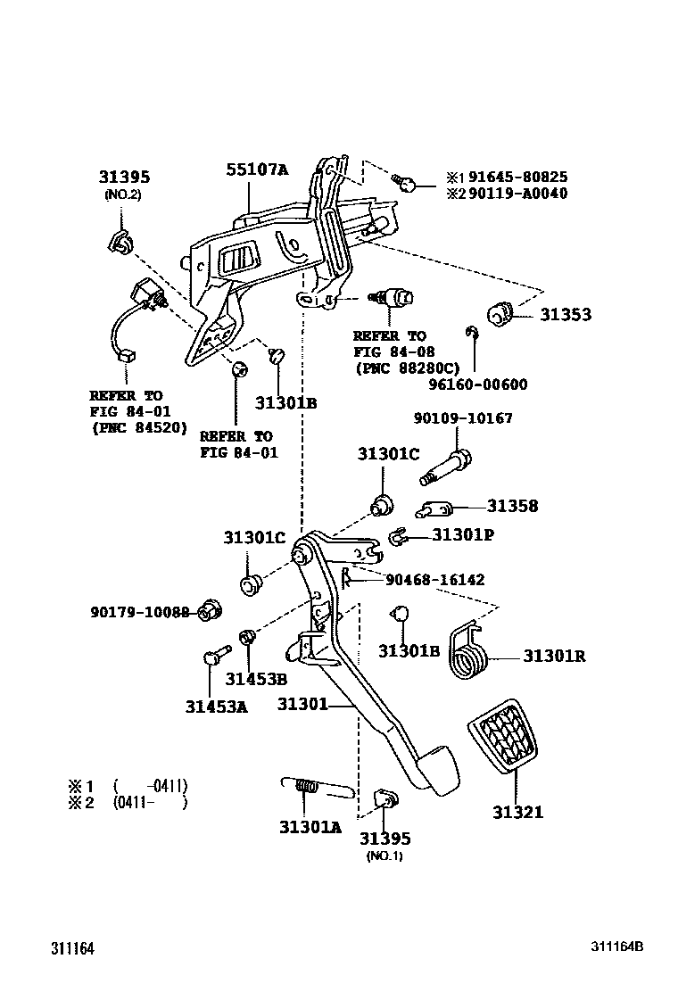 3102 — CLUTCH PEDAL & FLEXIBLE HOSE