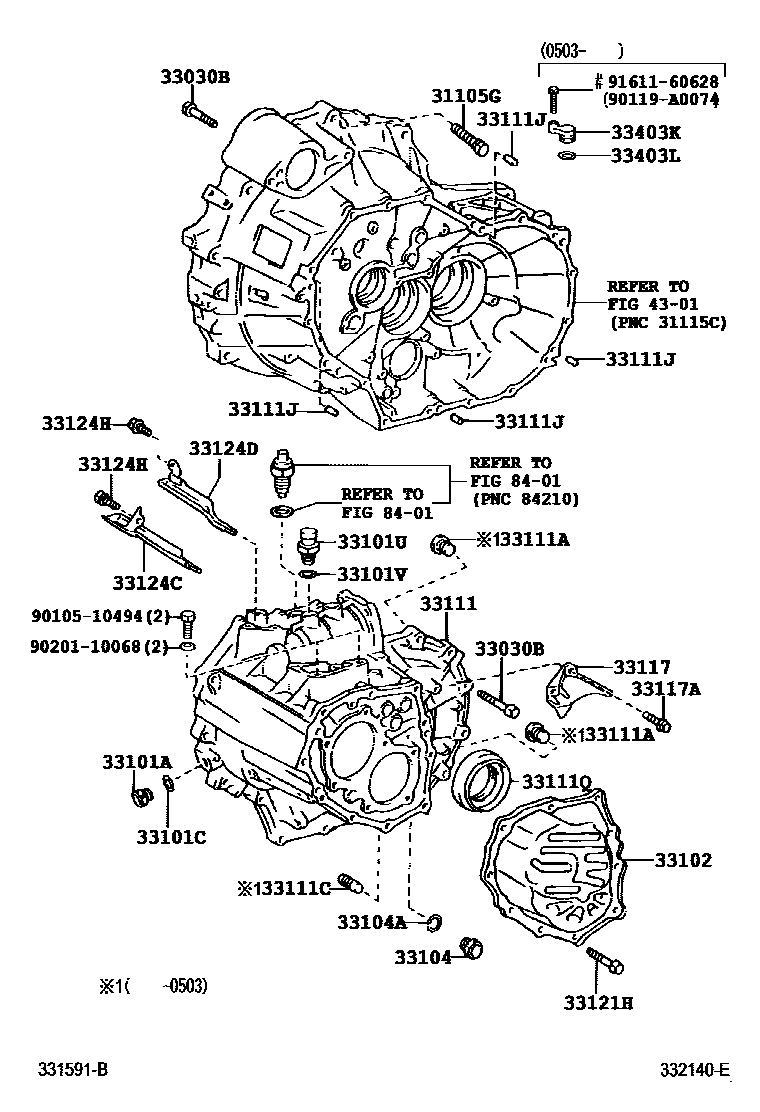 3302 — CLUTCH HOUSING & TRANSMISSION CASE (MTM)