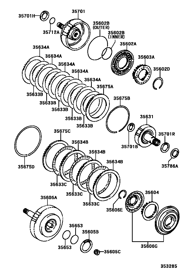 3507 — BRAKE BAND & MULTIPLE DISC CLUTCH (ATM)