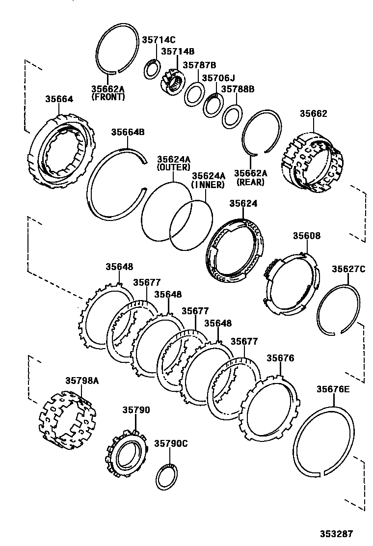 3508 — CENTER SUPPORT & PLANETARY SUN GEAR (ATM)