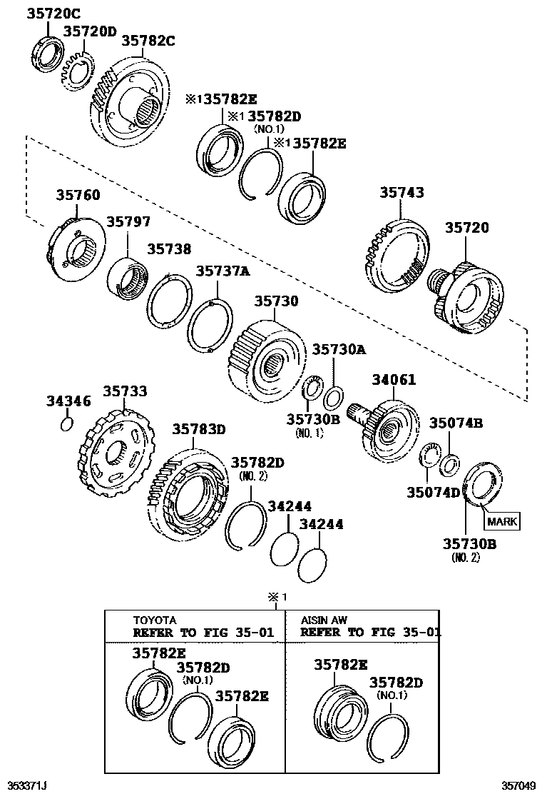 3510 — PLANETARY GEAR, REVERSE PISTON & COUNTER GEAR(ATM)