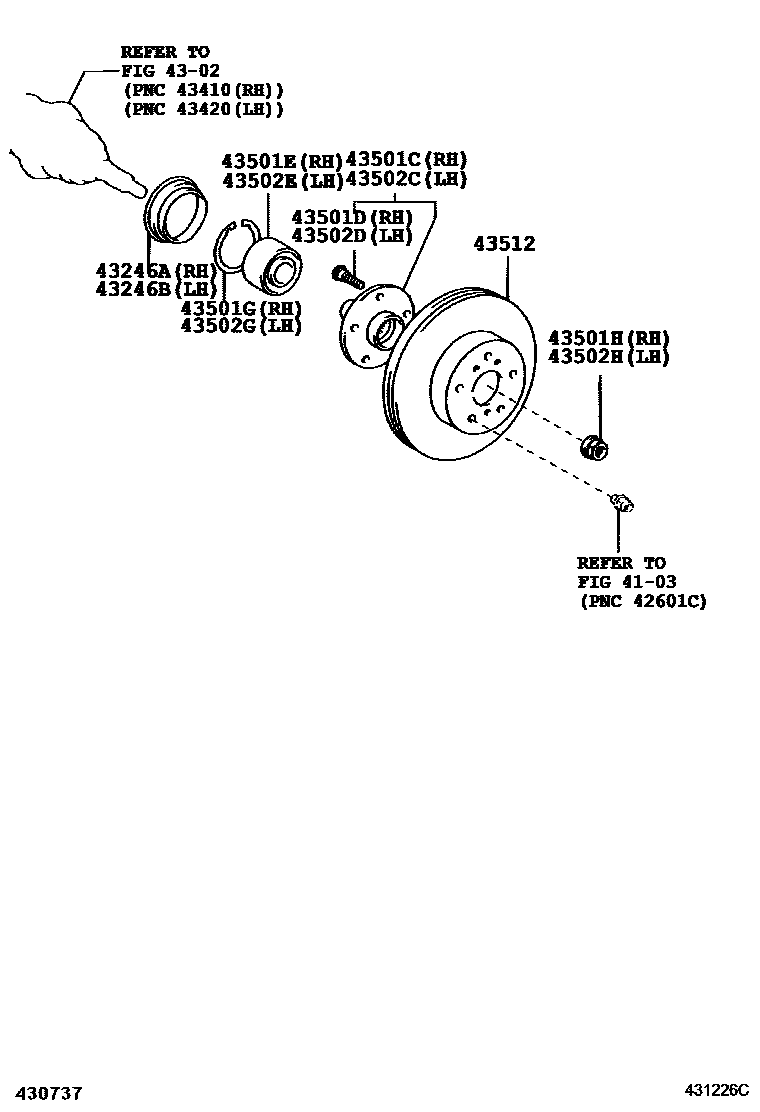 4303 — FRONT AXLE HUB