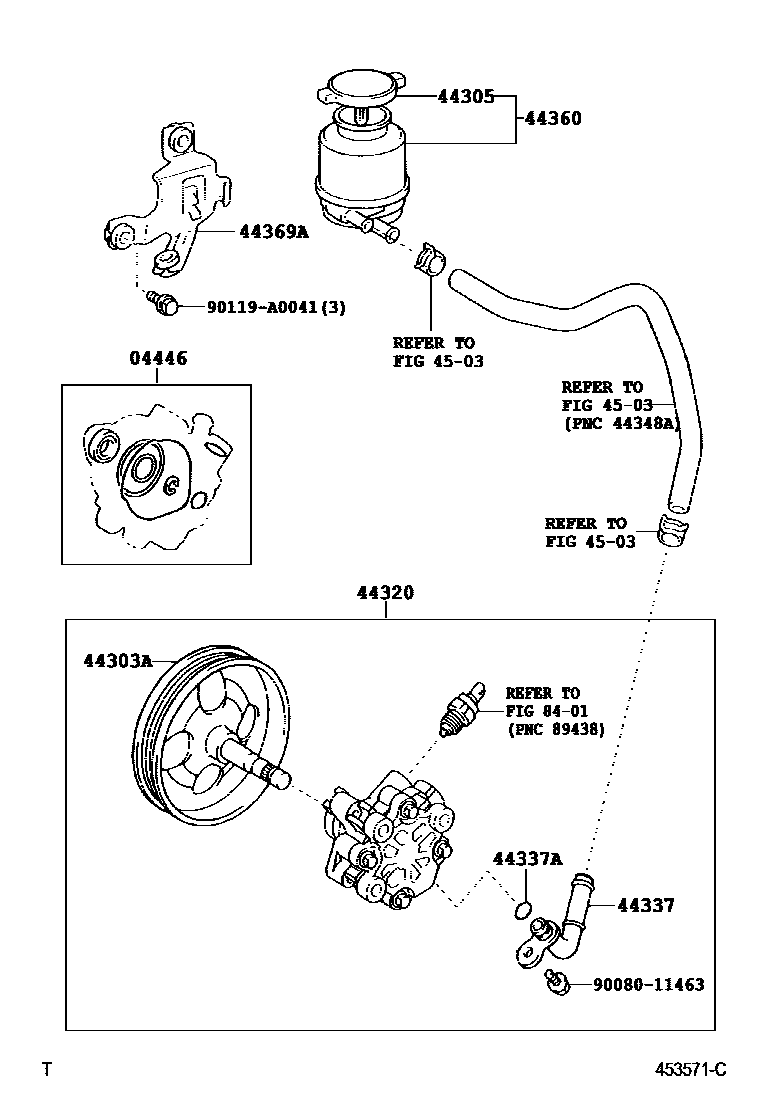 4502 — VANE PUMP & RESERVOIR (POWER STEERING)
