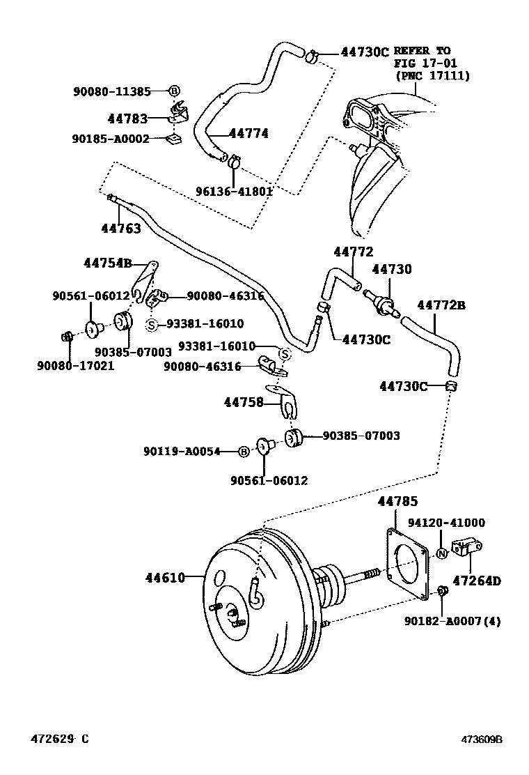 4703 — BRAKE BOOSTER & VACUUM TUBE