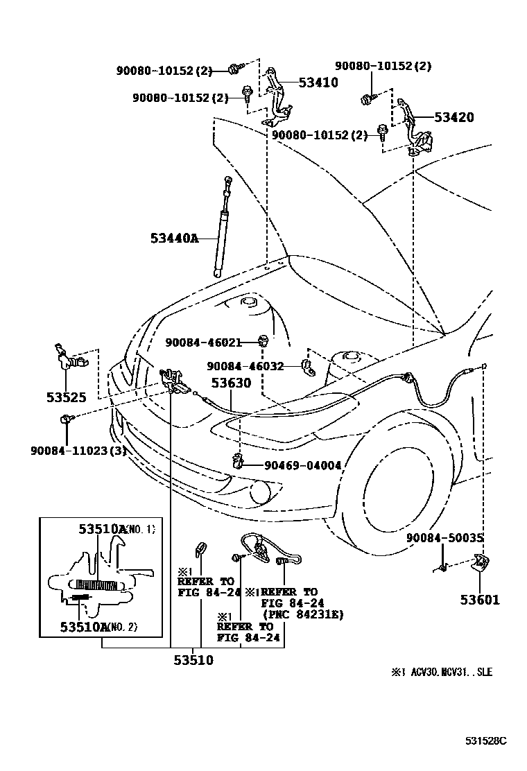 5303 — HOOD LOCK & HINGE