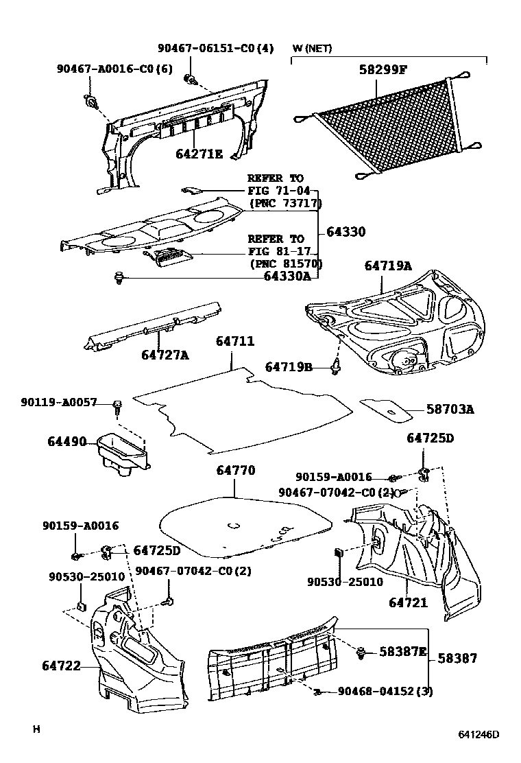 6403 — PACKAGE TRAY PANEL & LUGGAGE COMPARTMENT MAT