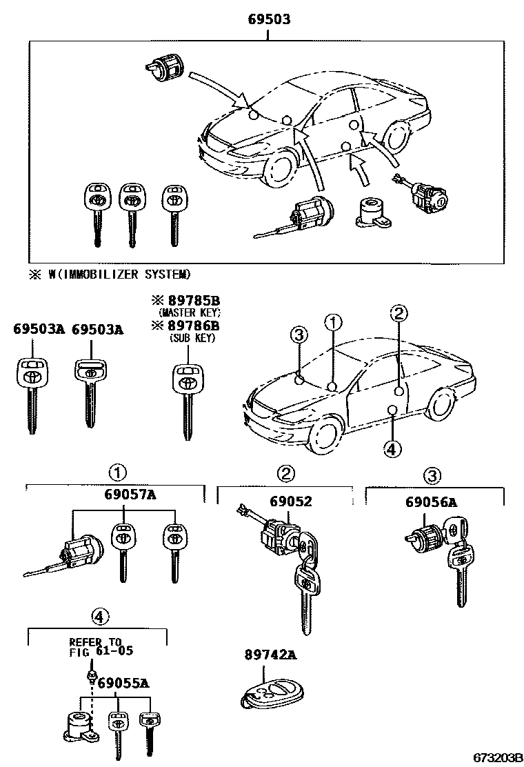 6712 — LOCK CYLINDER SET
