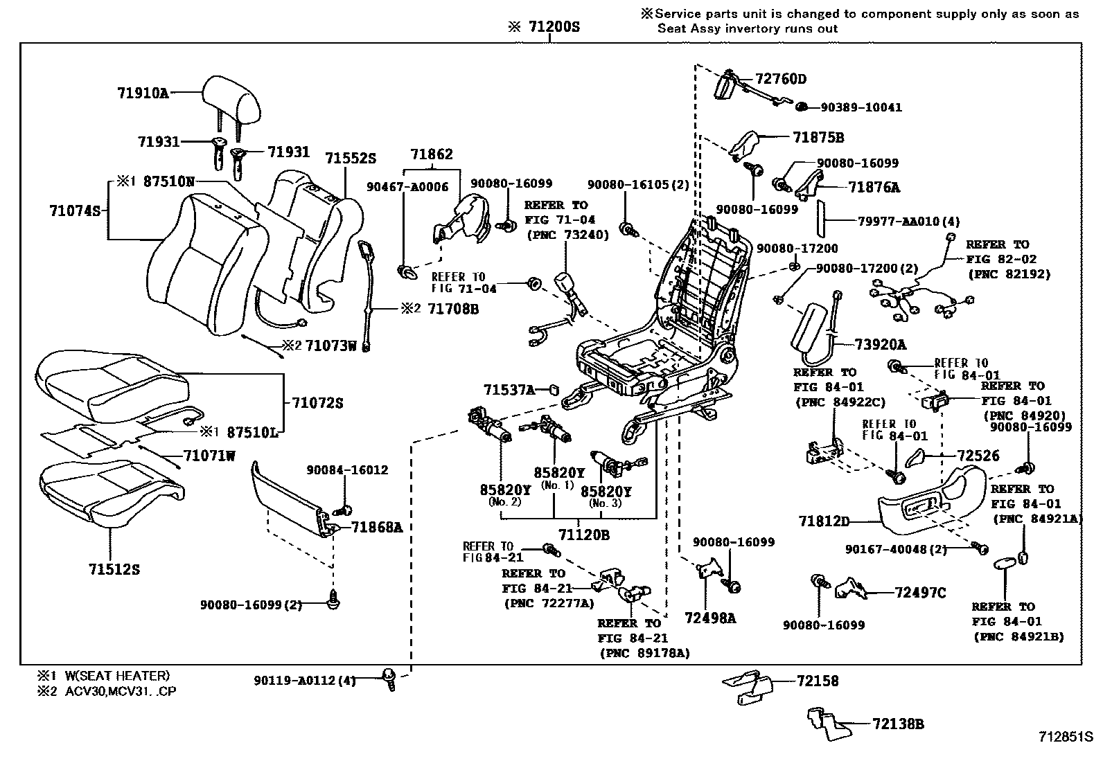 7101 — FRONT SEAT & SEAT TRACK