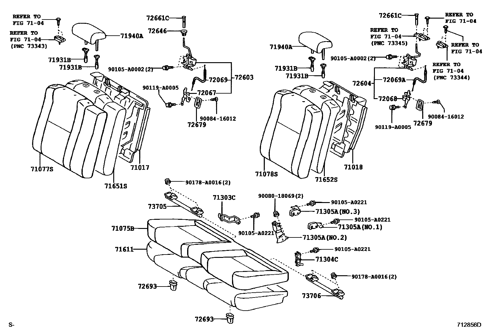 7102 — REAR SEAT & SEAT TRACK