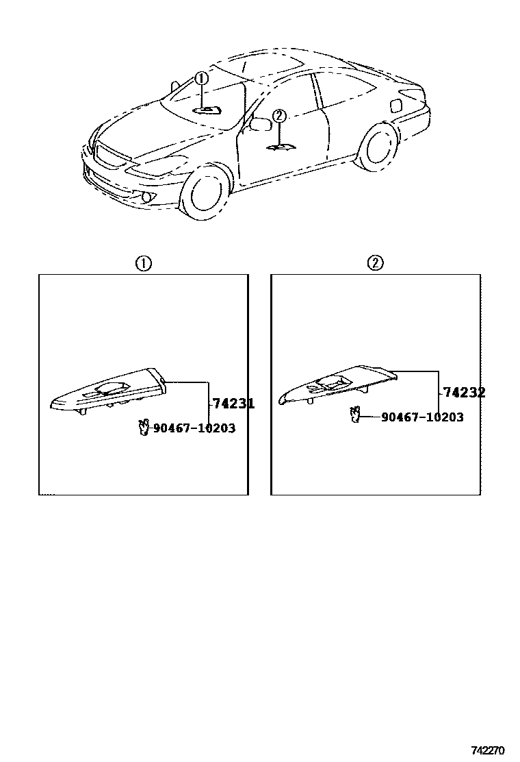 7401 — ARMREST & VISOR