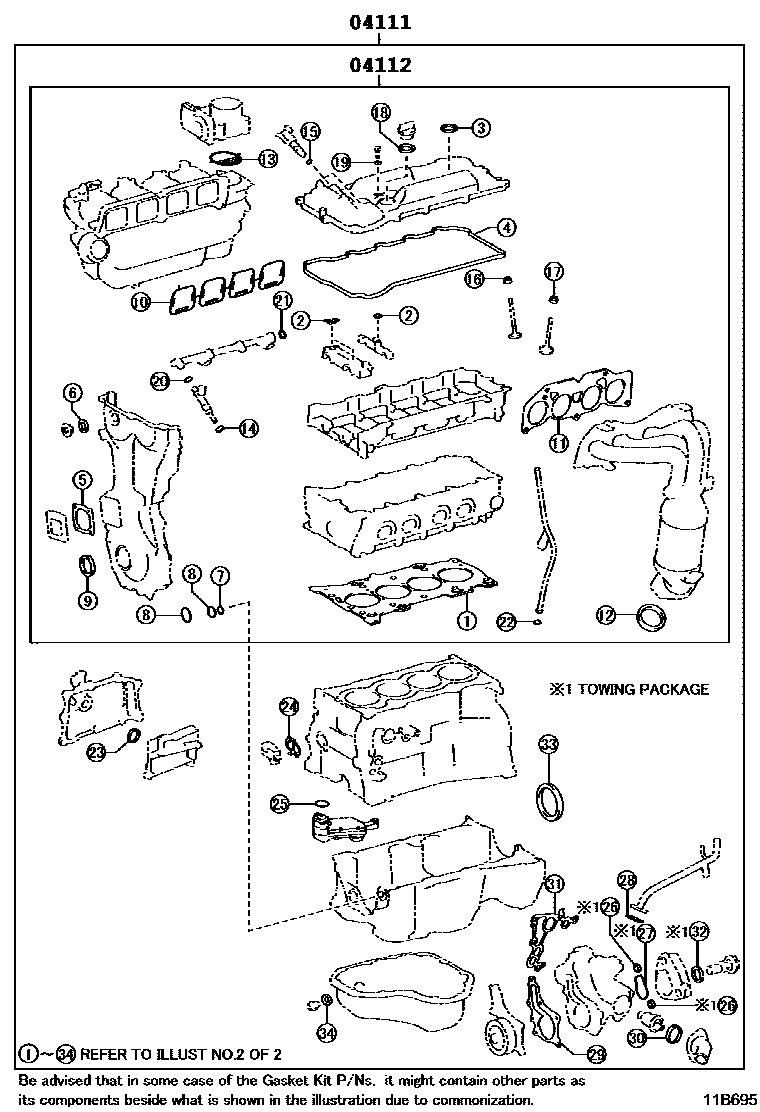 1103 — ENGINE OVERHAUL GASKET KIT