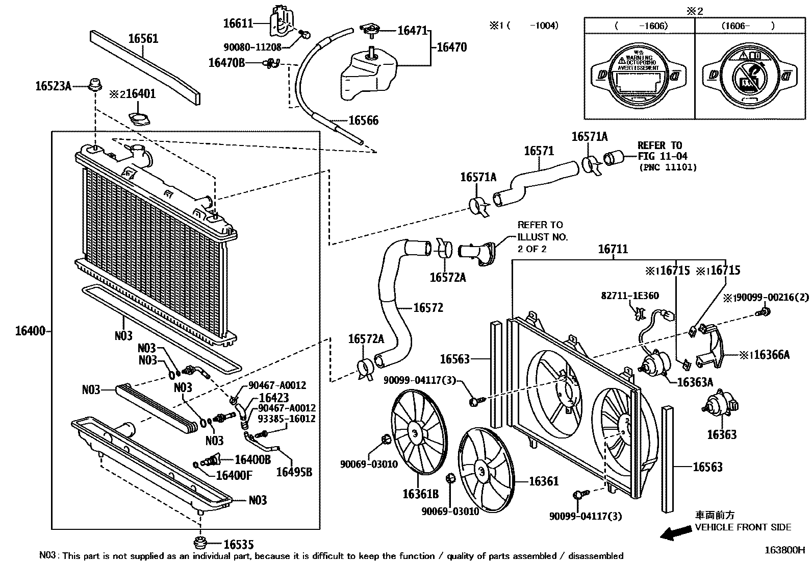 1603 — RADIATOR & WATER OUTLET