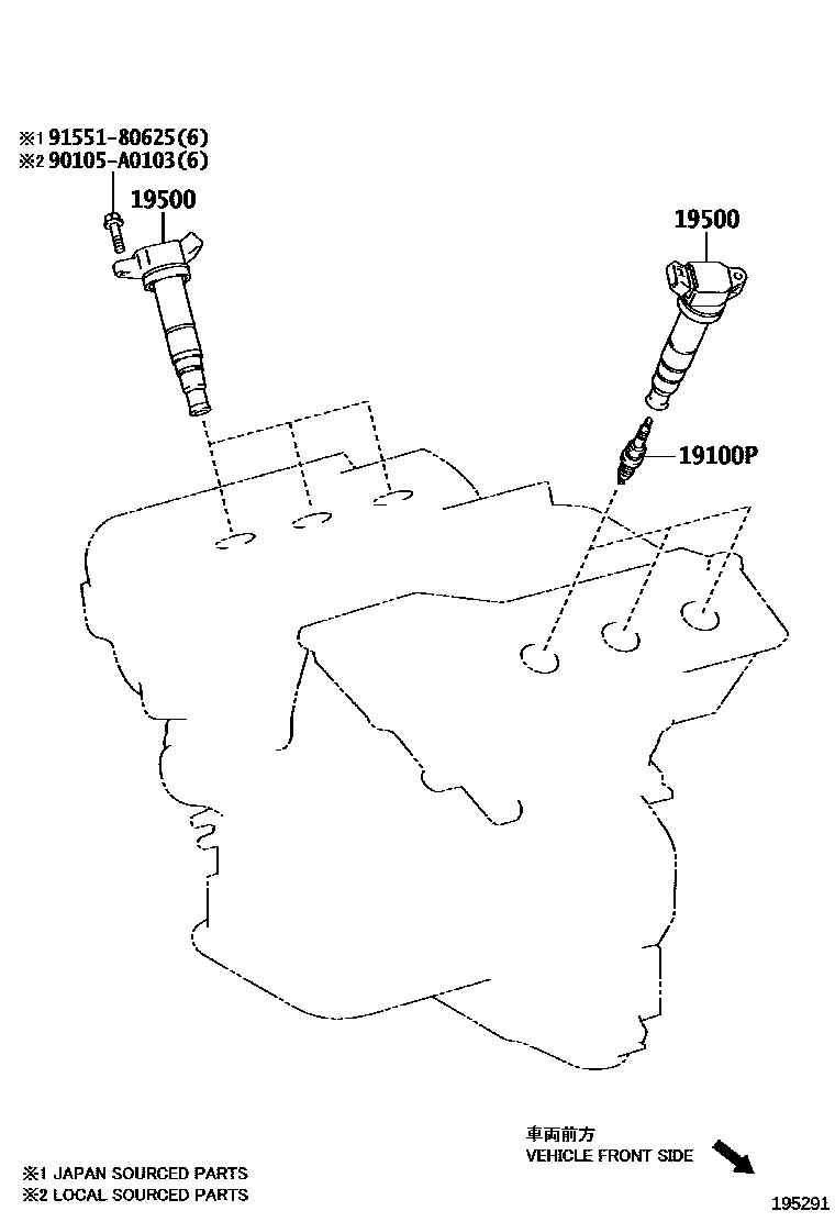 1901 — IGNITION COIL & SPARK PLUG / GLOW PLUG