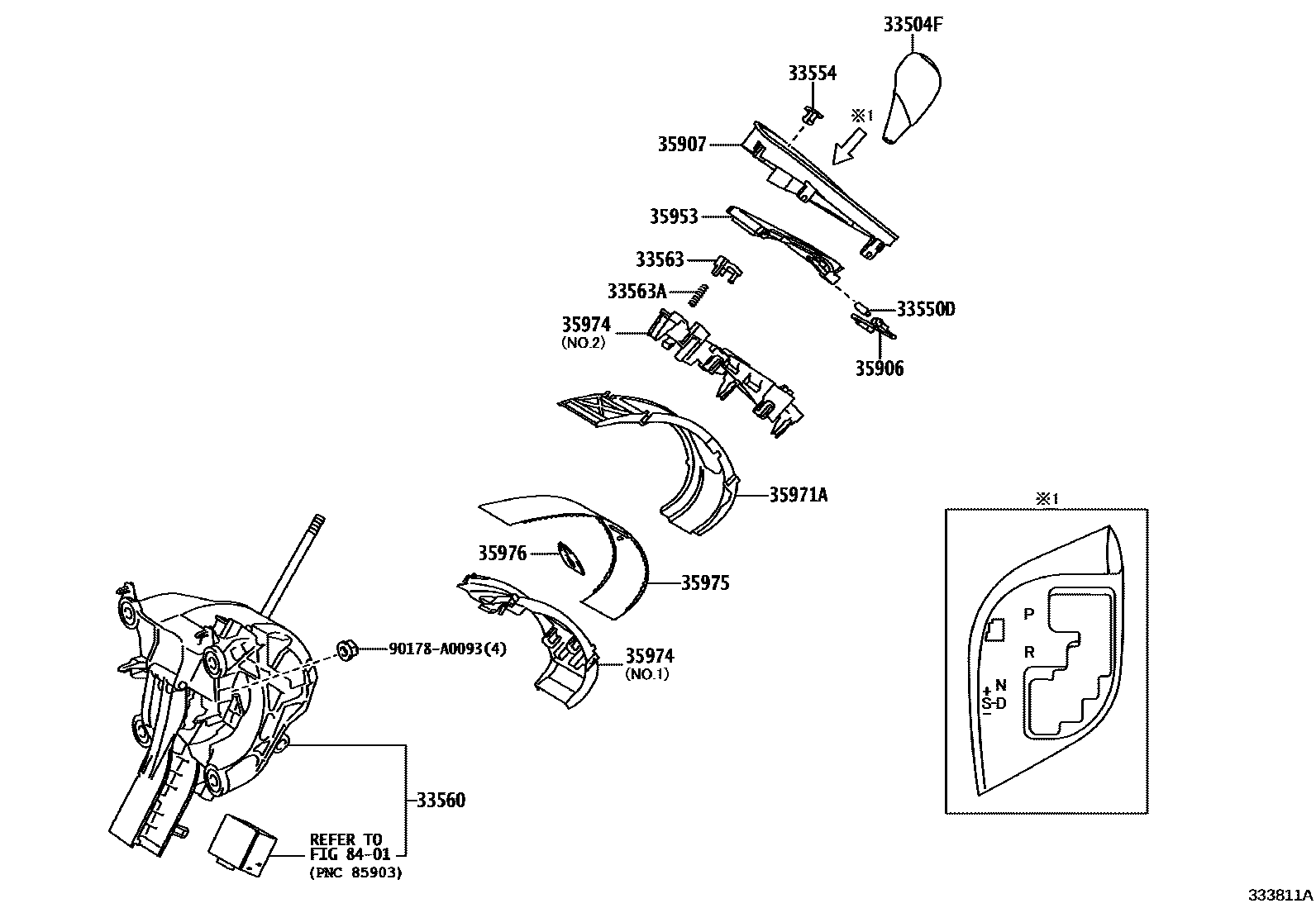 3312 — SHIFT LEVER & RETAINER