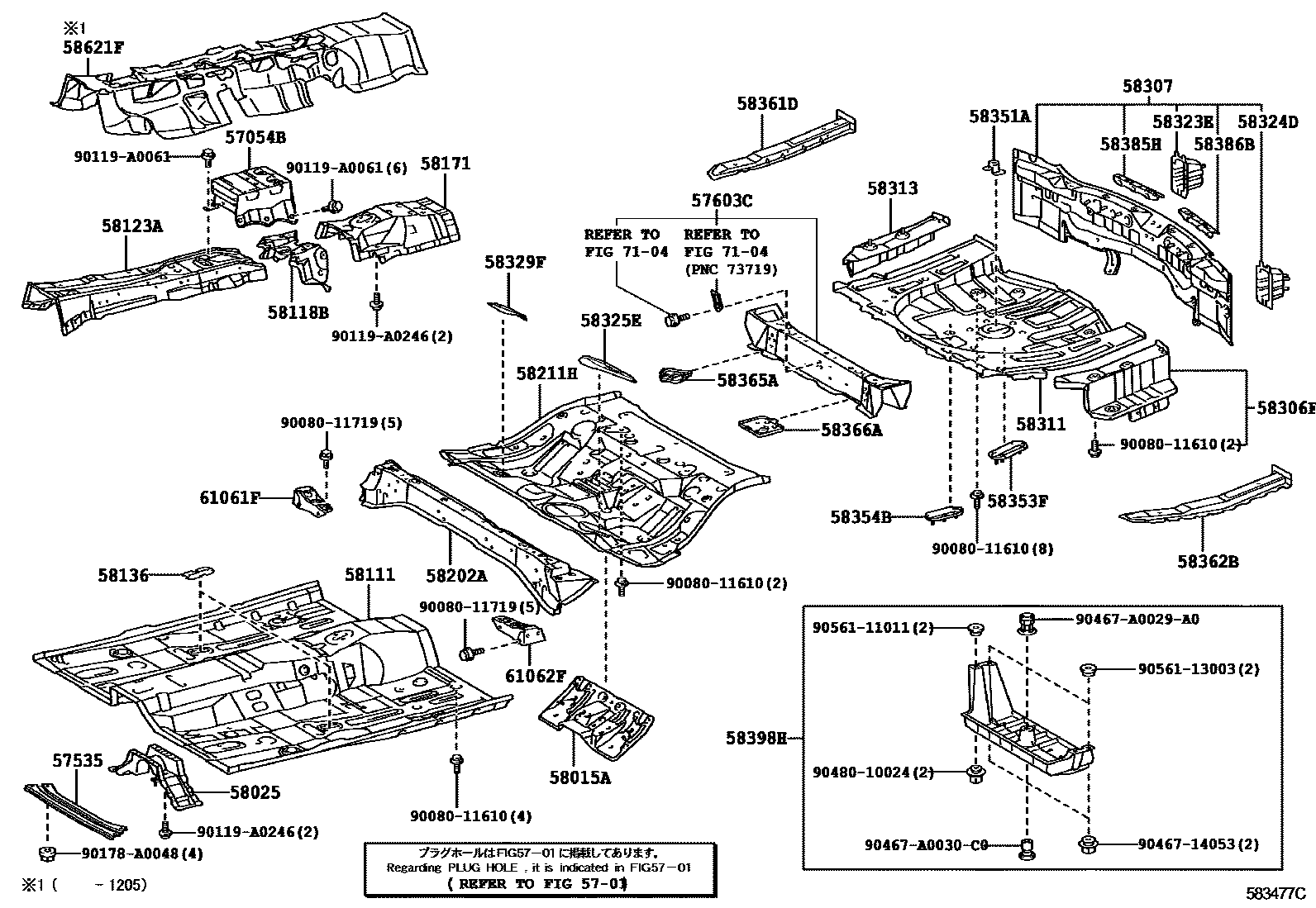5801 — FLOOR PAN & LOWER BACK PANEL