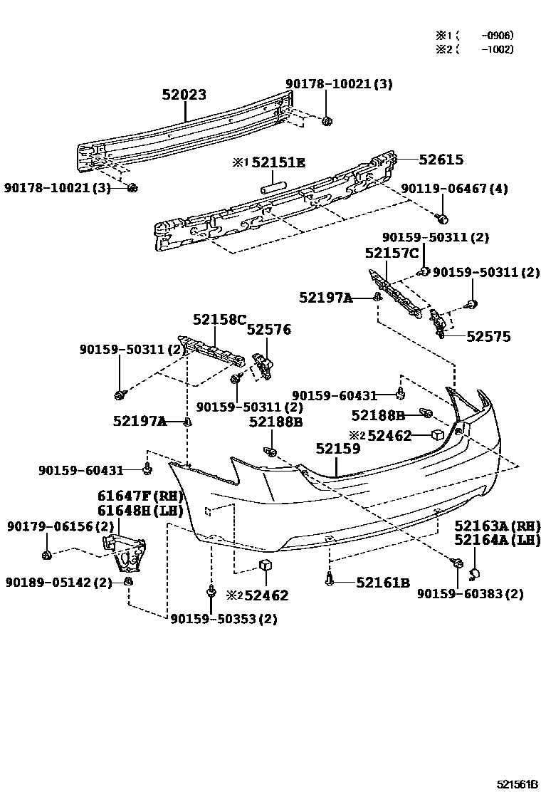 5202 — REAR BUMPER & BUMPER STAY