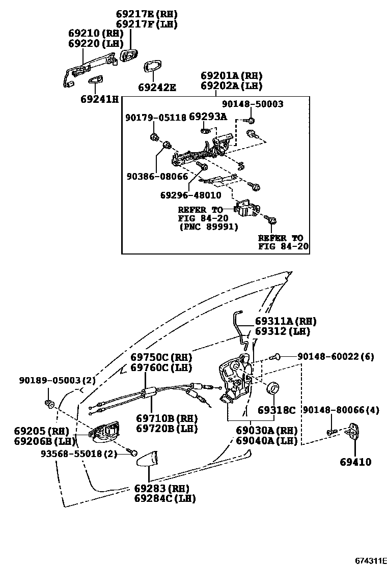6703 — FRONT DOOR LOCK & HANDLE