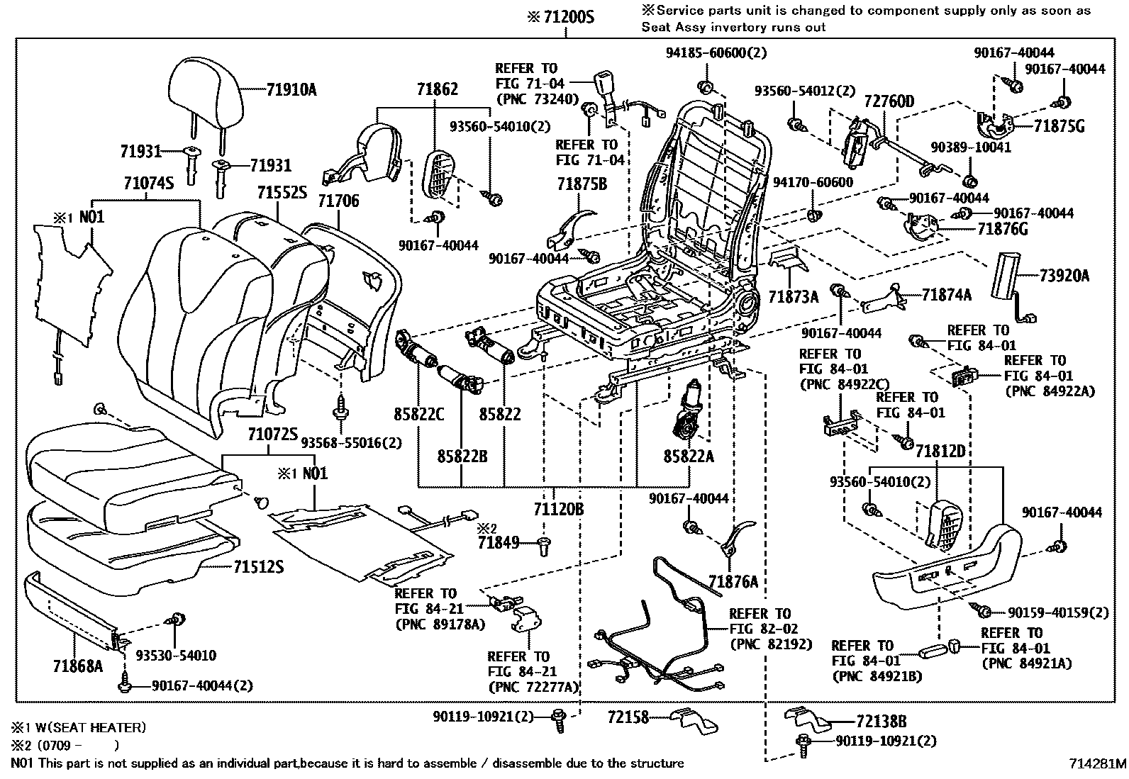 7101 — FRONT SEAT & SEAT TRACK