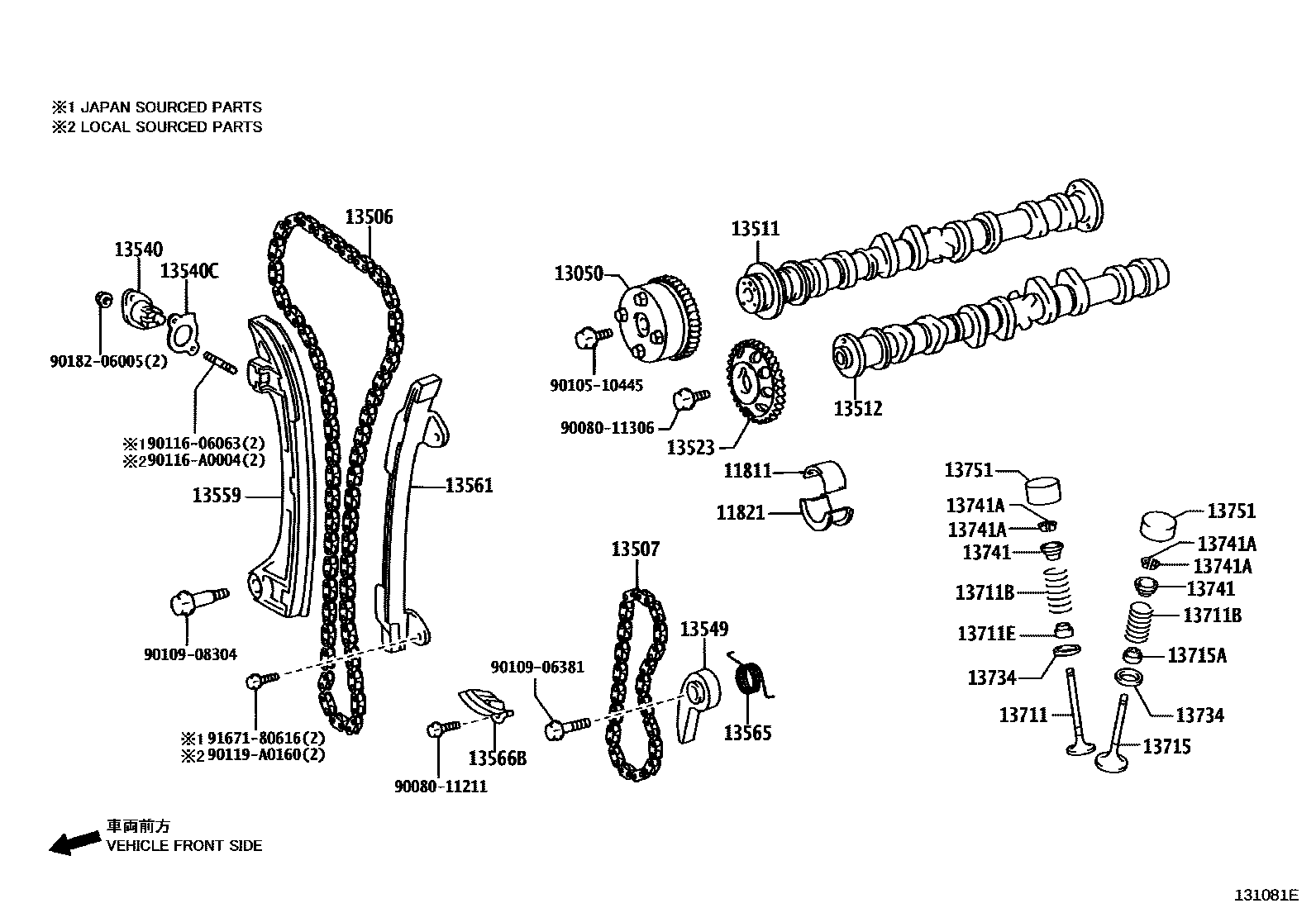 1302 — CAMSHAFT & VALVE