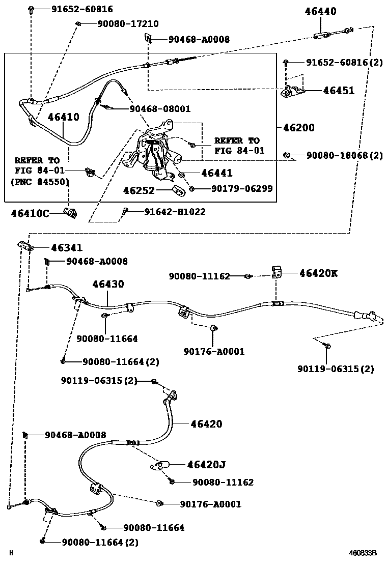 4601 — PARKING BRAKE & CABLE