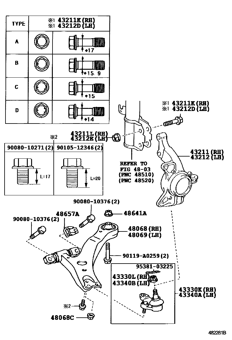 4802 — FRONT AXLE ARM & STEERING KNUCKLE