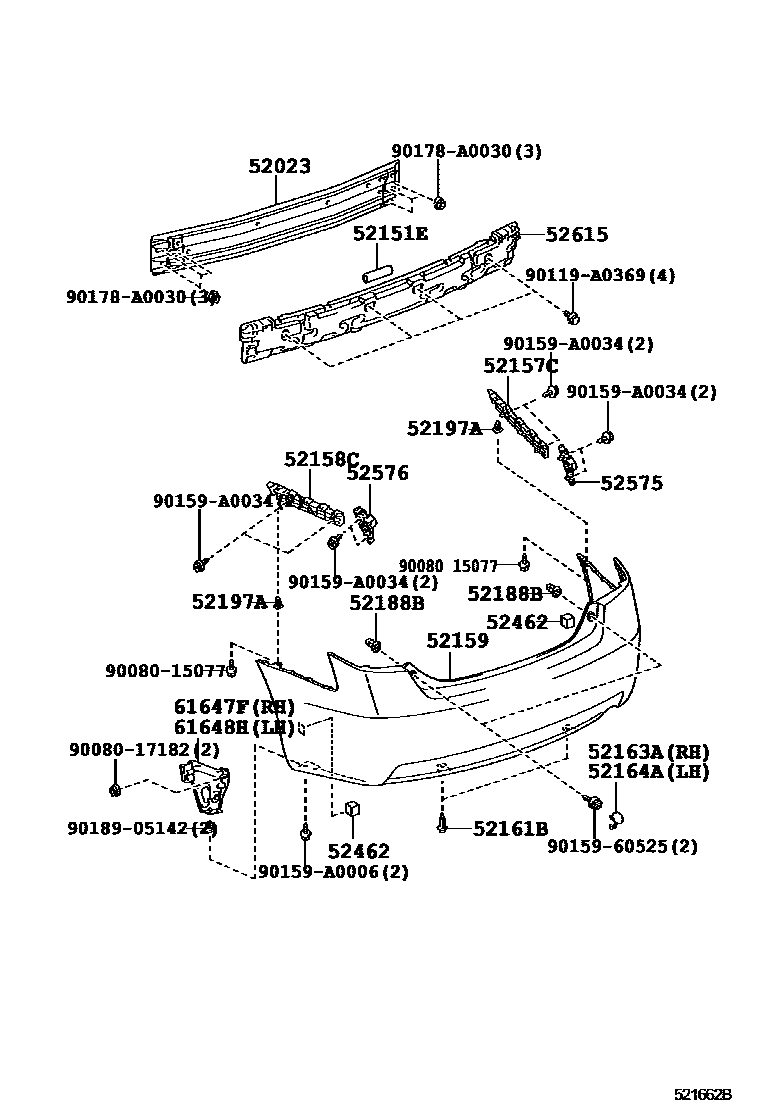 5202 — REAR BUMPER & BUMPER STAY
