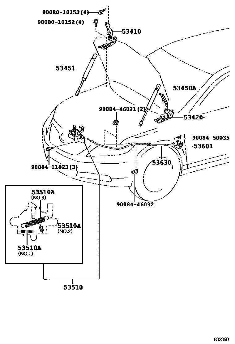 5303 — HOOD LOCK & HINGE