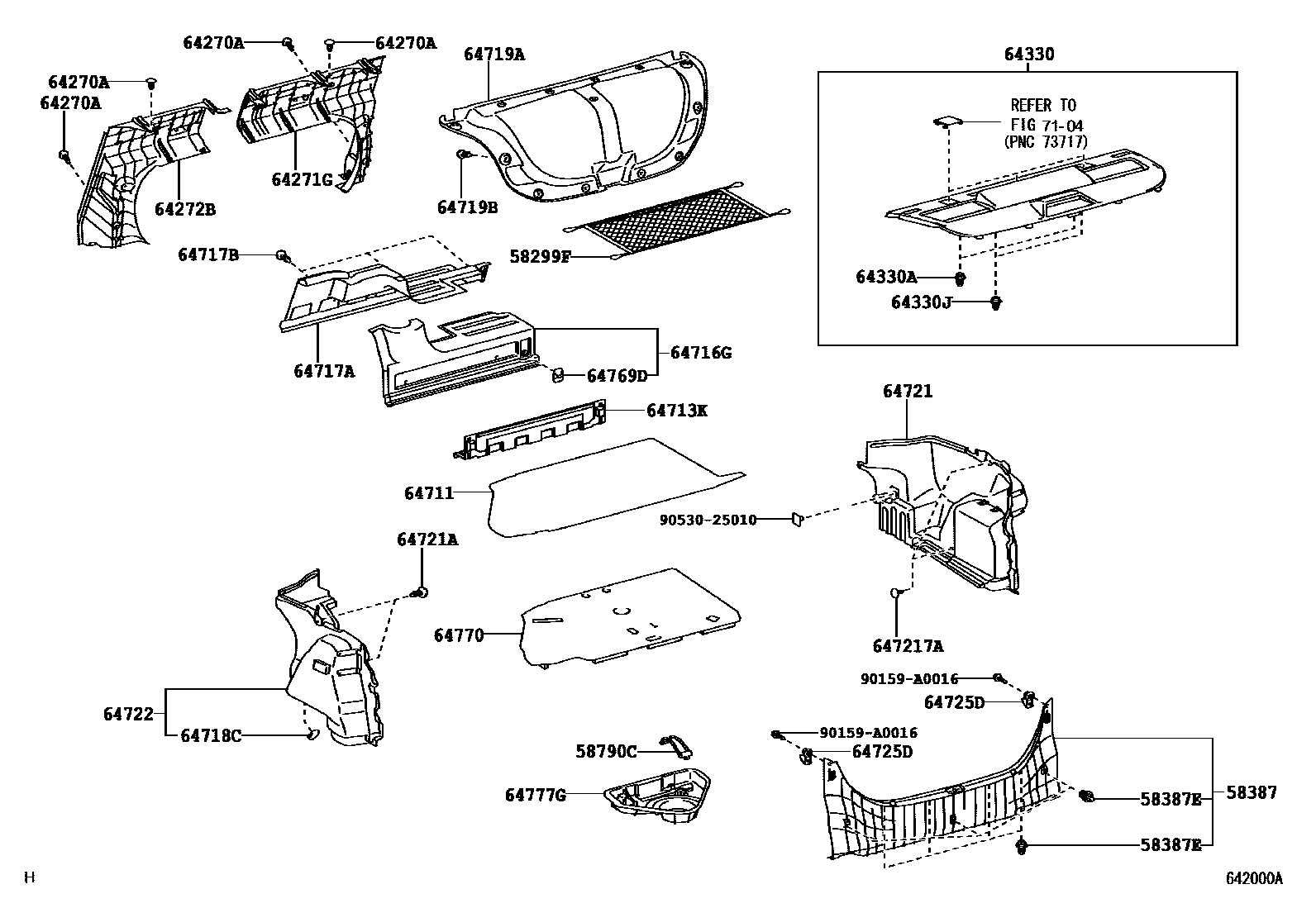 6403 — PACKAGE TRAY PANEL & LUGGAGE COMPARTMENT MAT