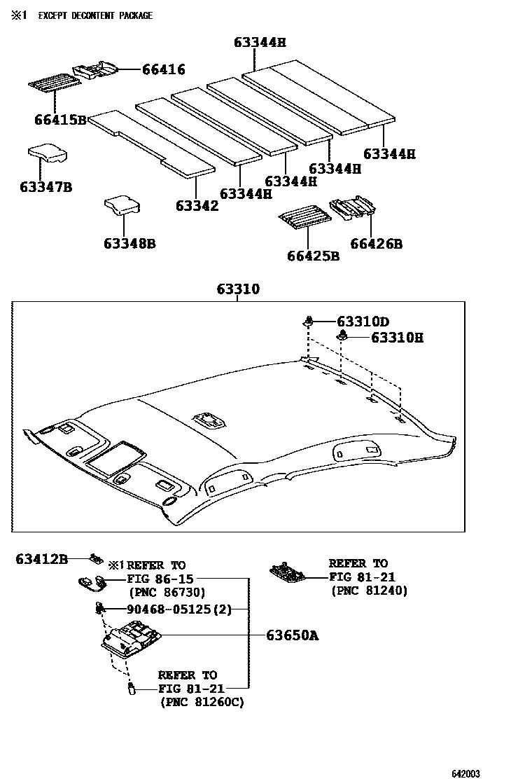 6402 — ROOF HEADLINING & SILENCER PAD