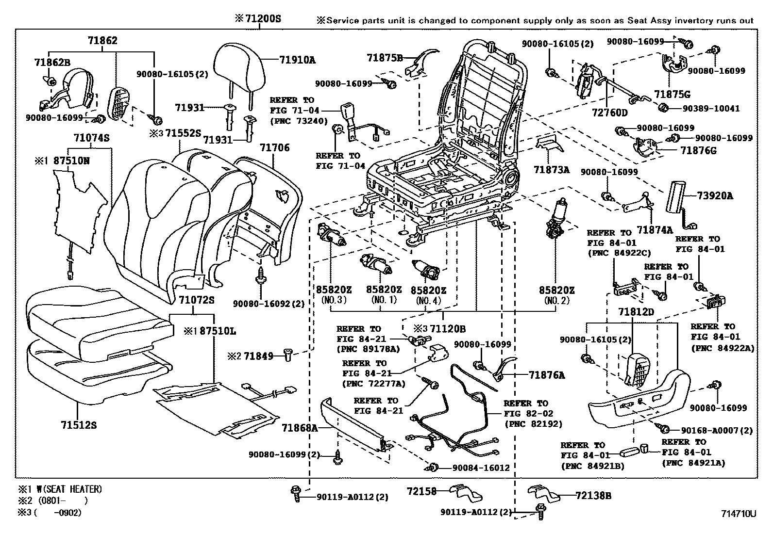7101 — FRONT SEAT & SEAT TRACK