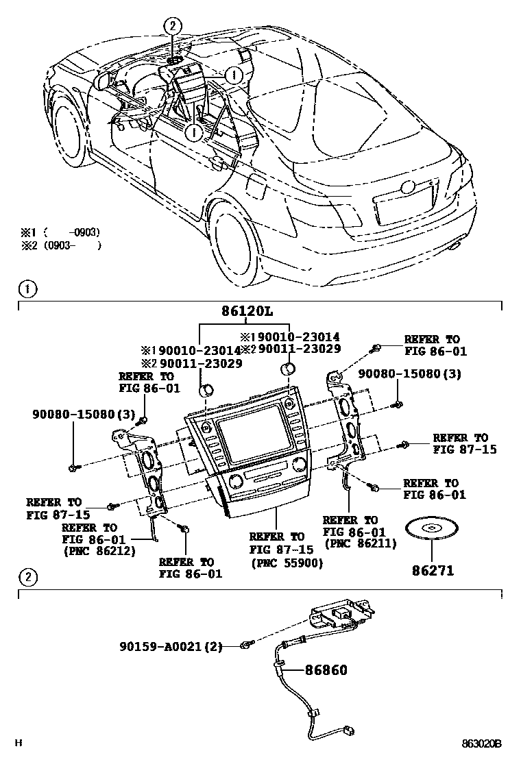 8603 — NAVIGATION & FRONT MONITOR DISPLAY