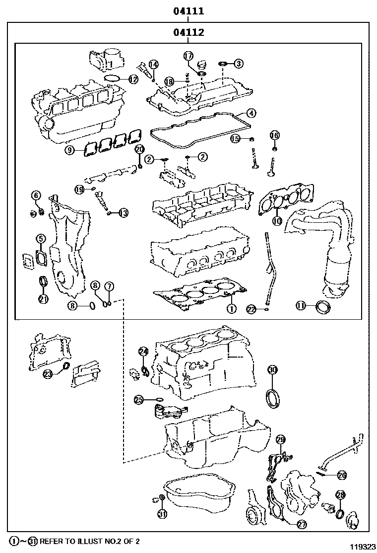 1103 — ENGINE OVERHAUL GASKET KIT