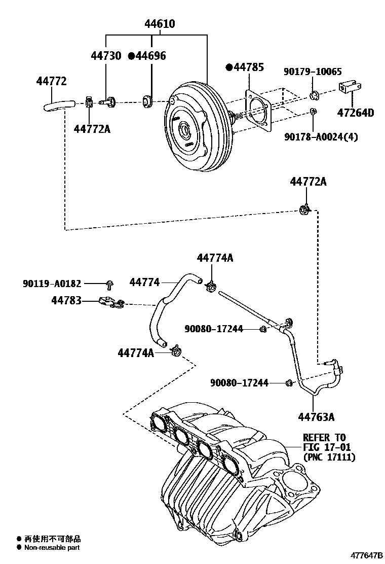 4703 — BRAKE BOOSTER & VACUUM TUBE