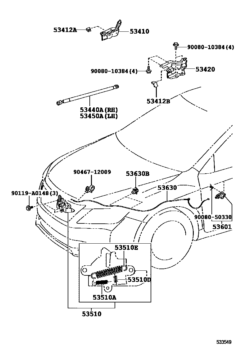 5303 — HOOD LOCK & HINGE