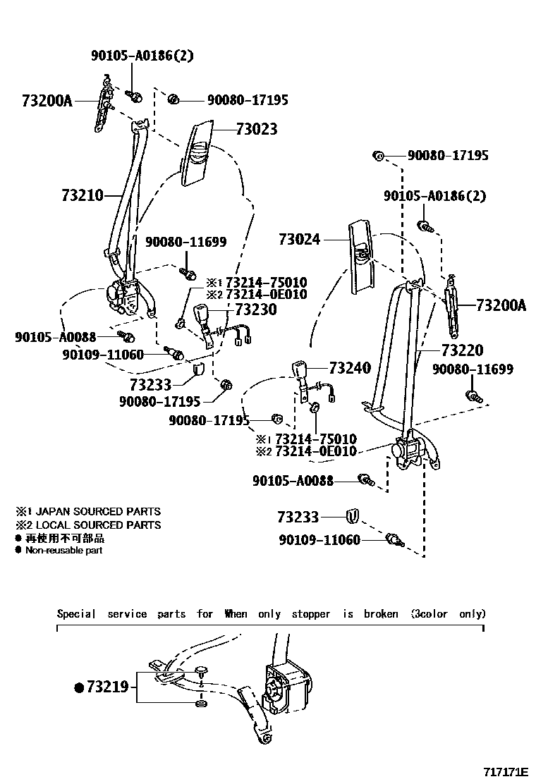 7104 — SEAT BELT & CHILD RESTRAINT SEAT