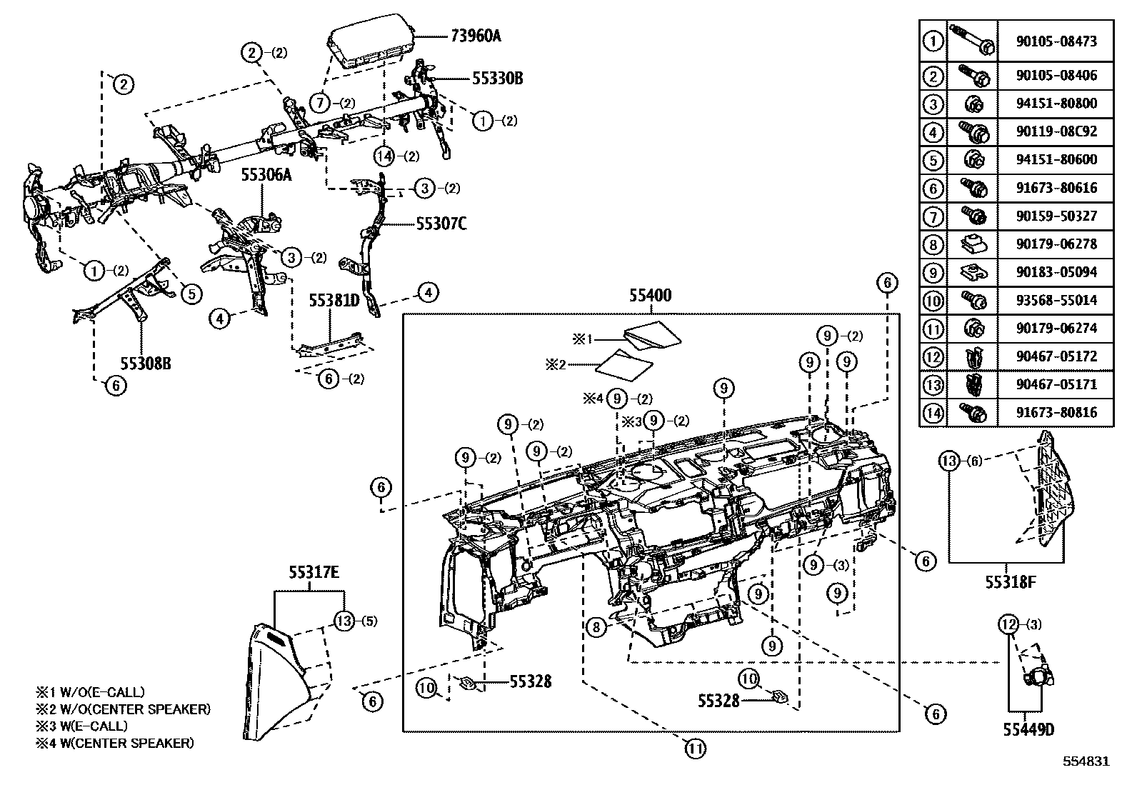 5501 — INSTRUMENT PANEL & GLOVE COMPARTMENT