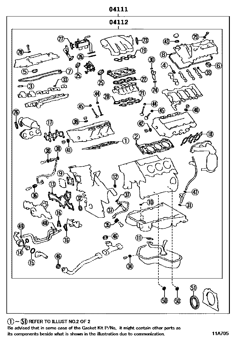 1103 — ENGINE OVERHAUL GASKET KIT